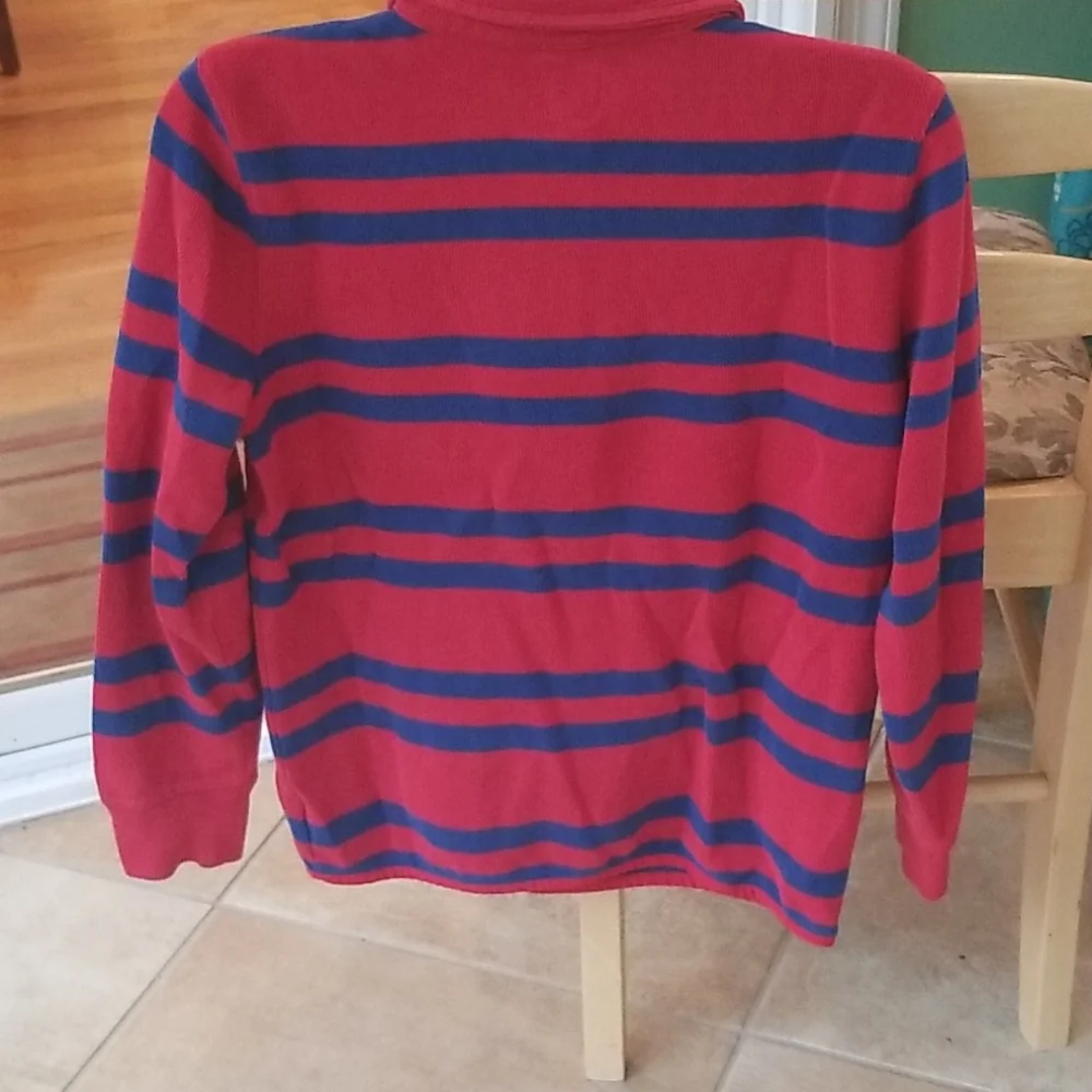 GAP red with blue stripe sweater size 12